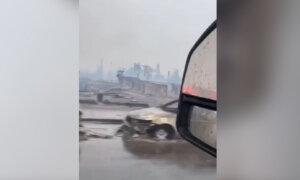 Video Shows Buildings in Ashes After Wildfire Burns Through Jasper